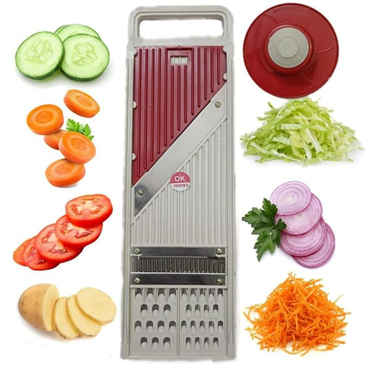 Vegetable Slicer and Dicer, Multi-Purpose Chopper with Stainless Steel Blades